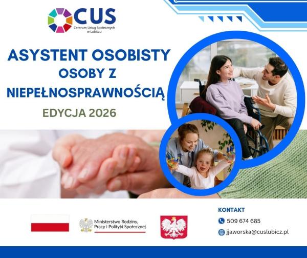 PLAKAT INFORMUJĄCY - Asystent Osobisty Osoby z Niepełnosprawnością